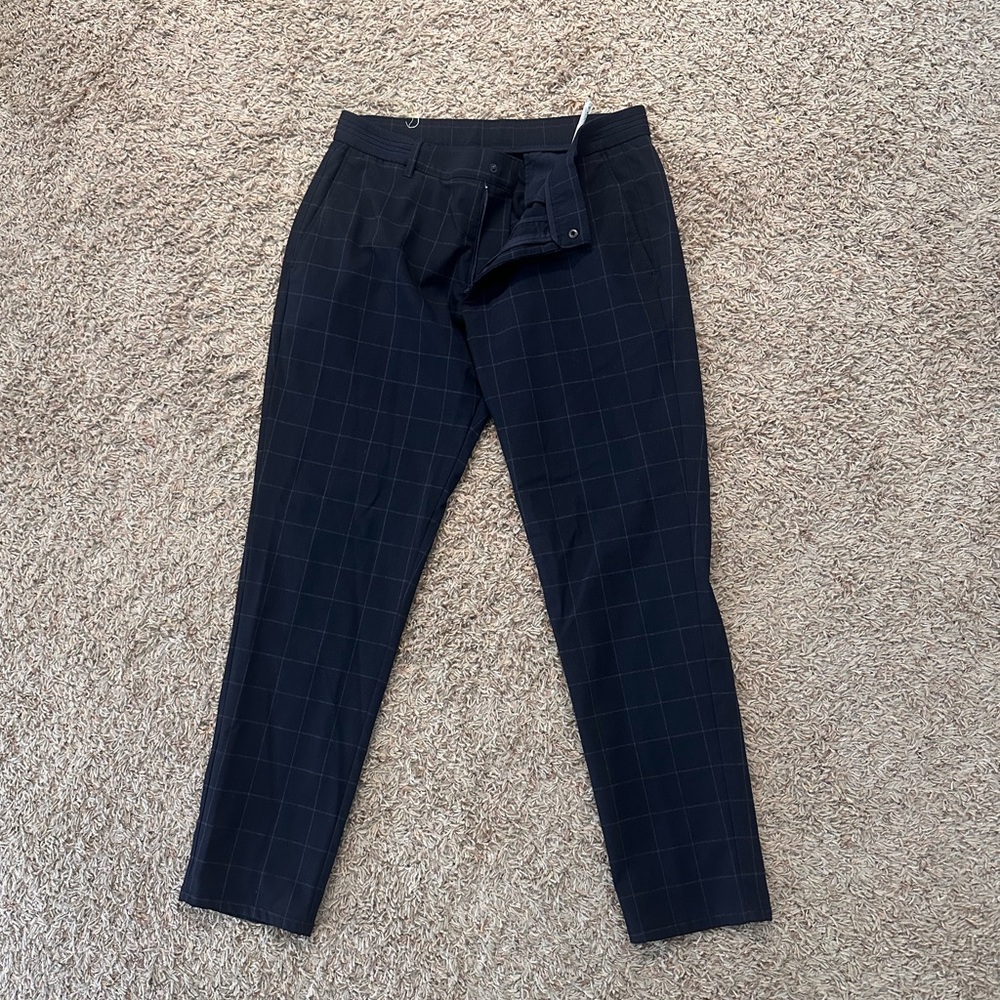 Zara Men's Dark Checkered Trousers
